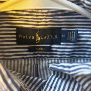 Ralph Lauren Slim Fit Striped Button Up Dress Shirt